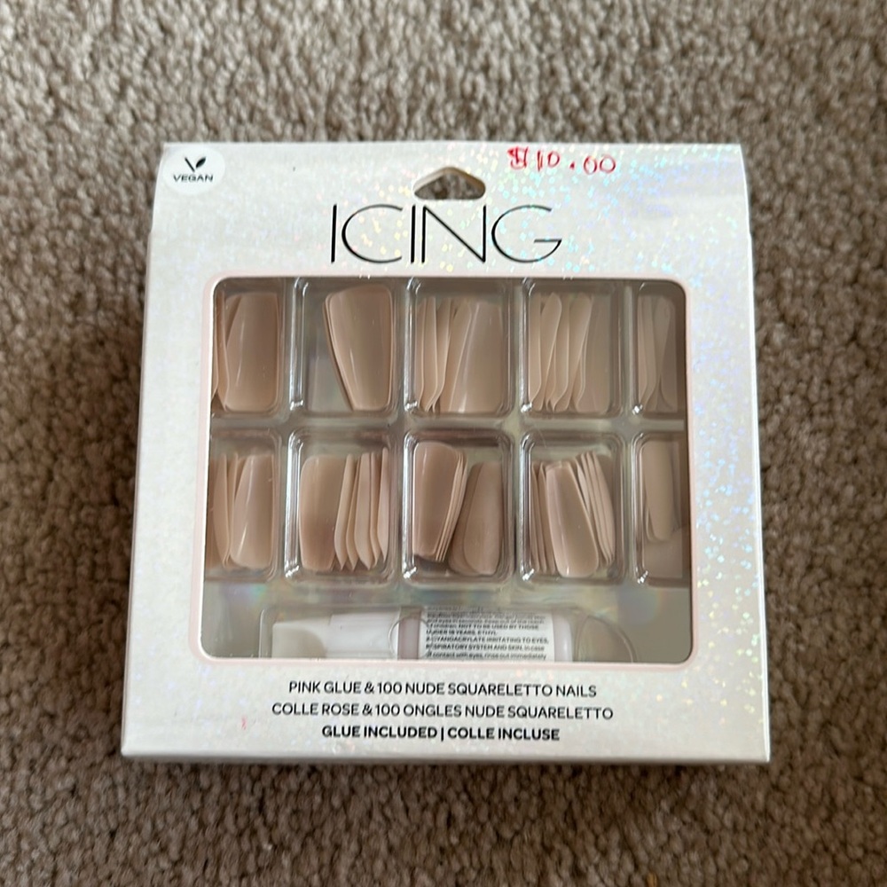 Cute nails in the brand icing